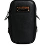 Dolce & Gabbana Black Nylon Leather Logo Plaque Crossbody Sling Bag