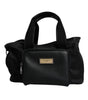 Dolce & Gabbana Black Shoulder Strap Pet Carry Logo Plaque Bag