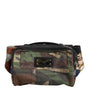 Dolce & Gabbana Multicolor Camouflage Patchwork Logo Waist Fanny Pack Bag