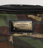 Dolce & Gabbana Multicolor Camouflage Patchwork Logo Waist Fanny Pack Bag