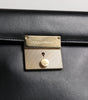 Sac porte-documents en cuir noir Dolce &amp; Gabbana avec plaque logo