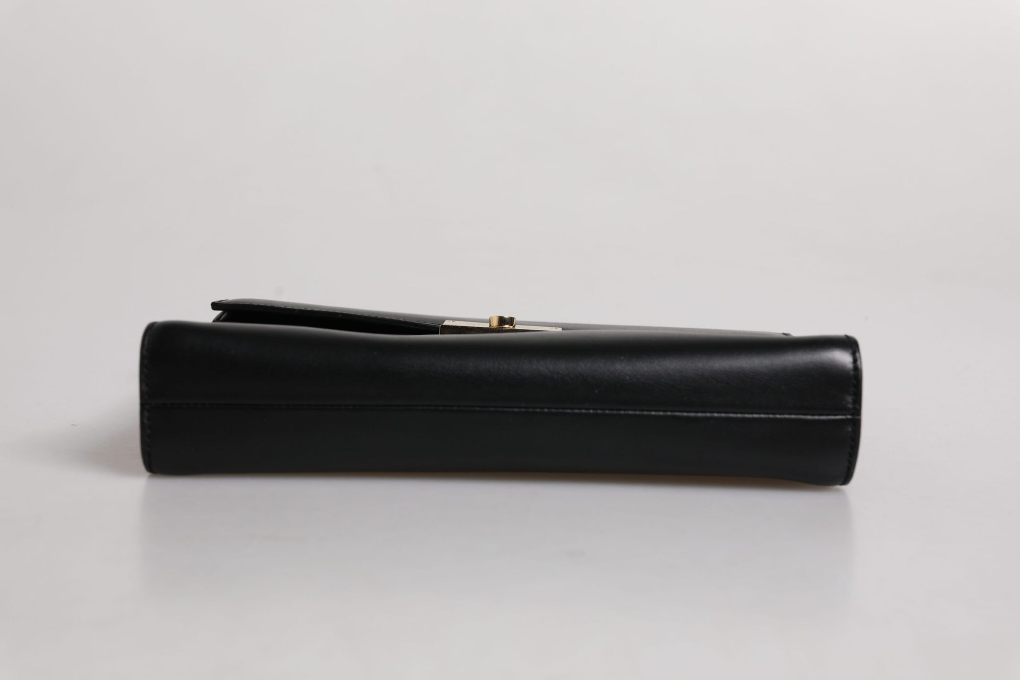 Sac porte-documents en cuir noir Dolce &amp; Gabbana avec plaque logo
