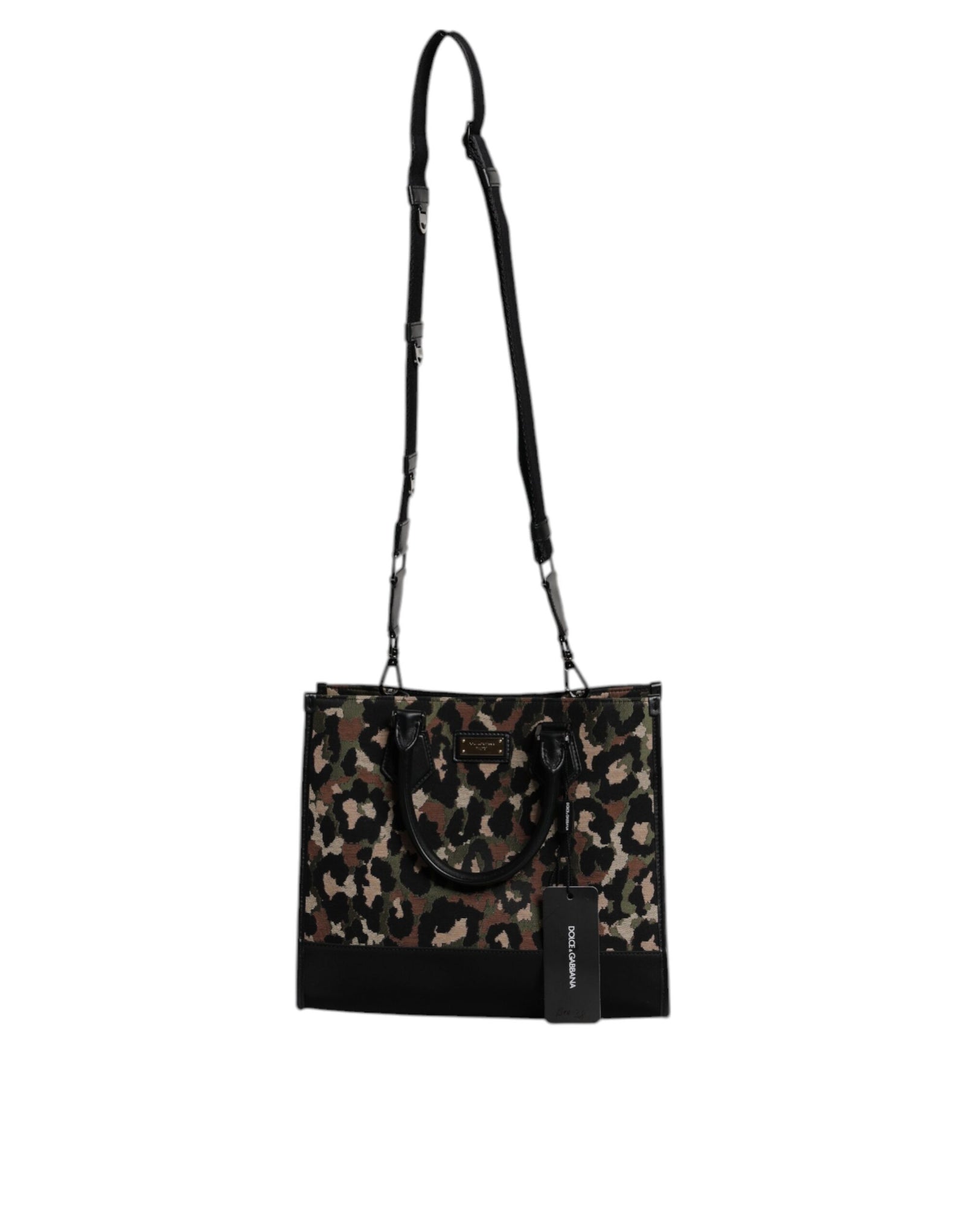 Sac cabas à bandoulière Dolce & Gabbana multicolore motif léopard