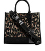 Dolce & Gabbana Multicolor Leopard Shopping Tote Shoulder Bag