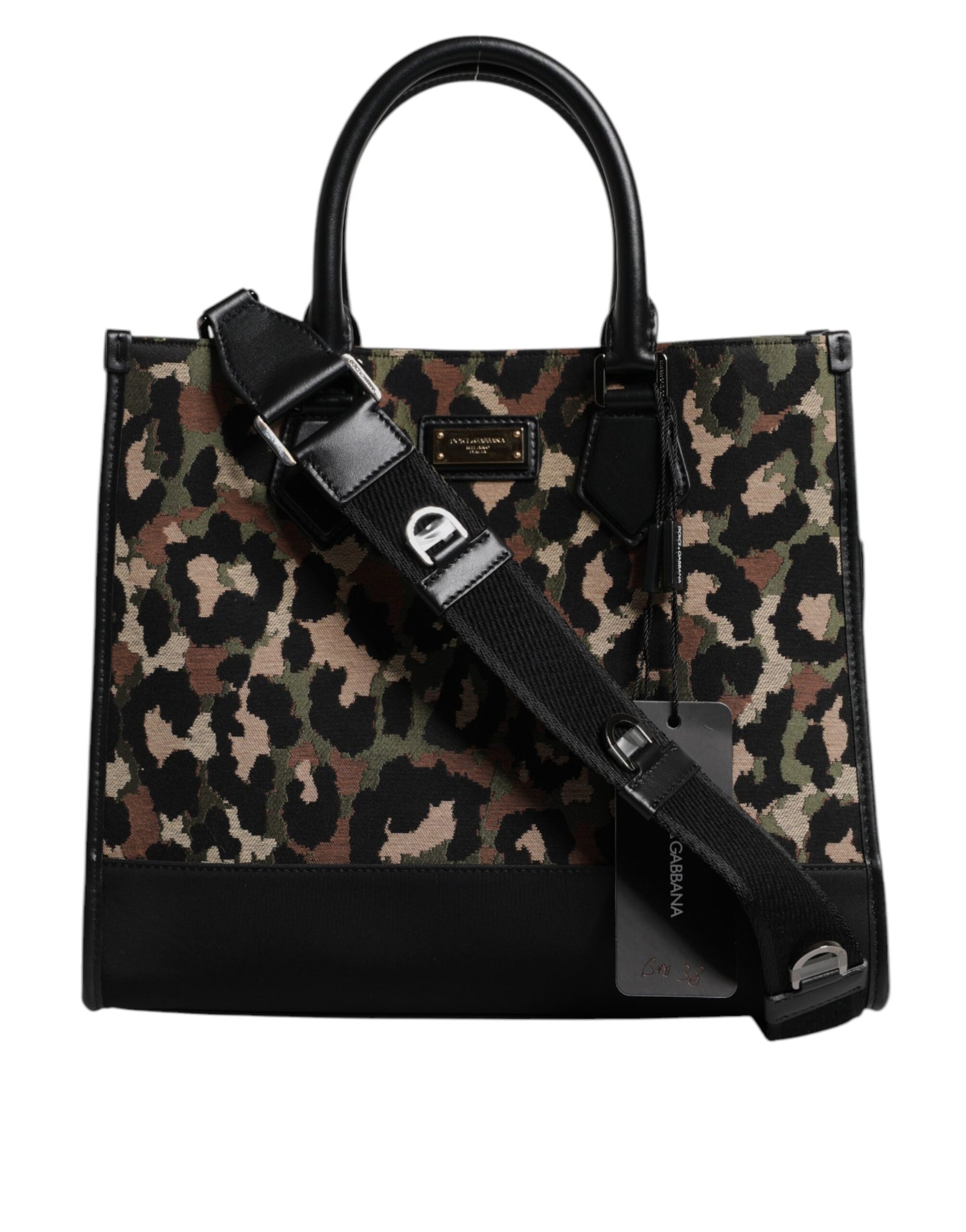 Sac cabas à bandoulière Dolce & Gabbana multicolore motif léopard