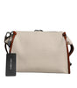Dolce & Gabbana Beige Brown Cotton Leather Duffle Shoulder Bag