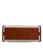 Dolce & Gabbana Beige Brown Cotton Leather Duffle Shoulder Bag