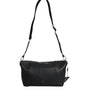 Dolce & Gabbana Black Leather Logo Plaque Shoulder Crossbody Bag