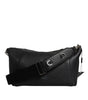Dolce & Gabbana Black Leather Logo Plaque Shoulder Crossbody Bag