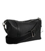 Dolce & Gabbana Black Leather Logo Plaque Shoulder Crossbody Bag