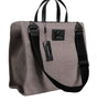 Sac fourre-tout à bandoulière Dolce & Gabbana en laine d'alpaga grise avec plaque logo