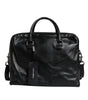 Dolce & Gabbana Black Leather Messenger Shoulder Strap Bag