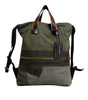 Dolce & Gabbana Military Green Patchwork Rucksack Backpack Bag