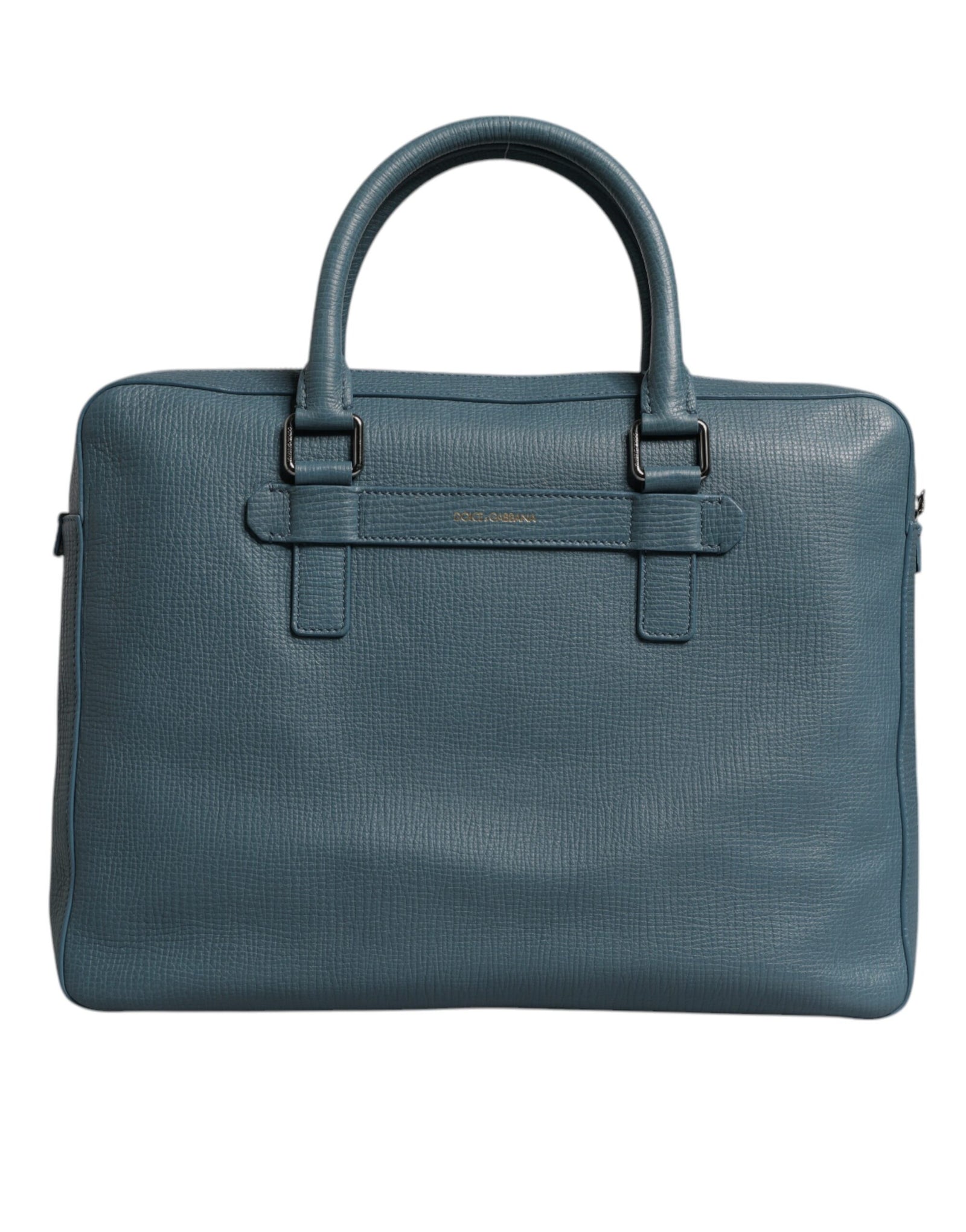 Dolce &amp; Gabbana Blue Logo Double Handle Messenger Briefcase Bag