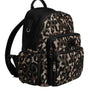 Dolce & Gabbana Multicolor Leopard Print DG Logo Plaque Men Backpack Bag