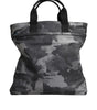 Sac fourre-tout en coton camouflage gris Dolce & Gabbana à compartiments multiples