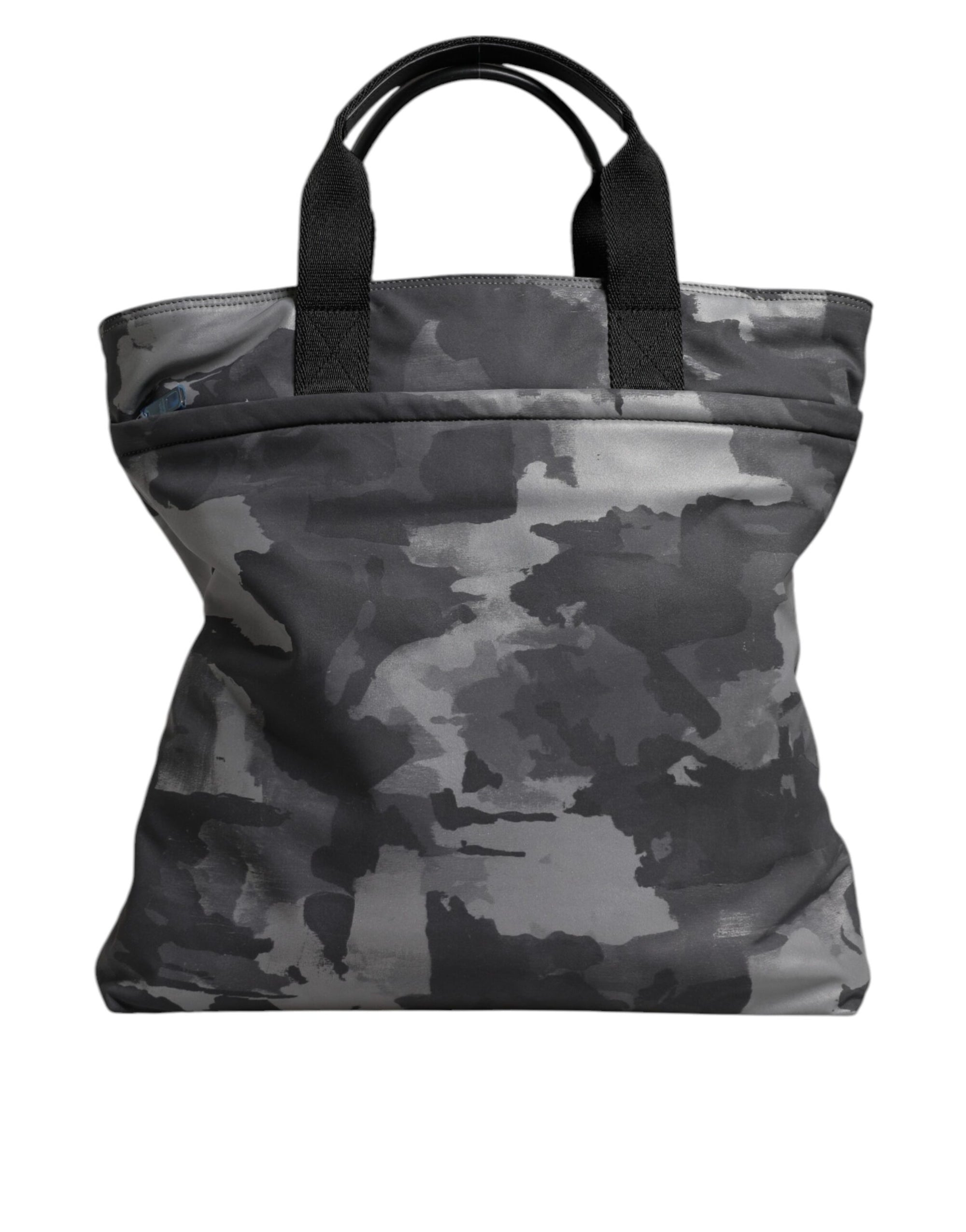 Sac fourre-tout en coton camouflage gris Dolce & Gabbana à compartiments multiples