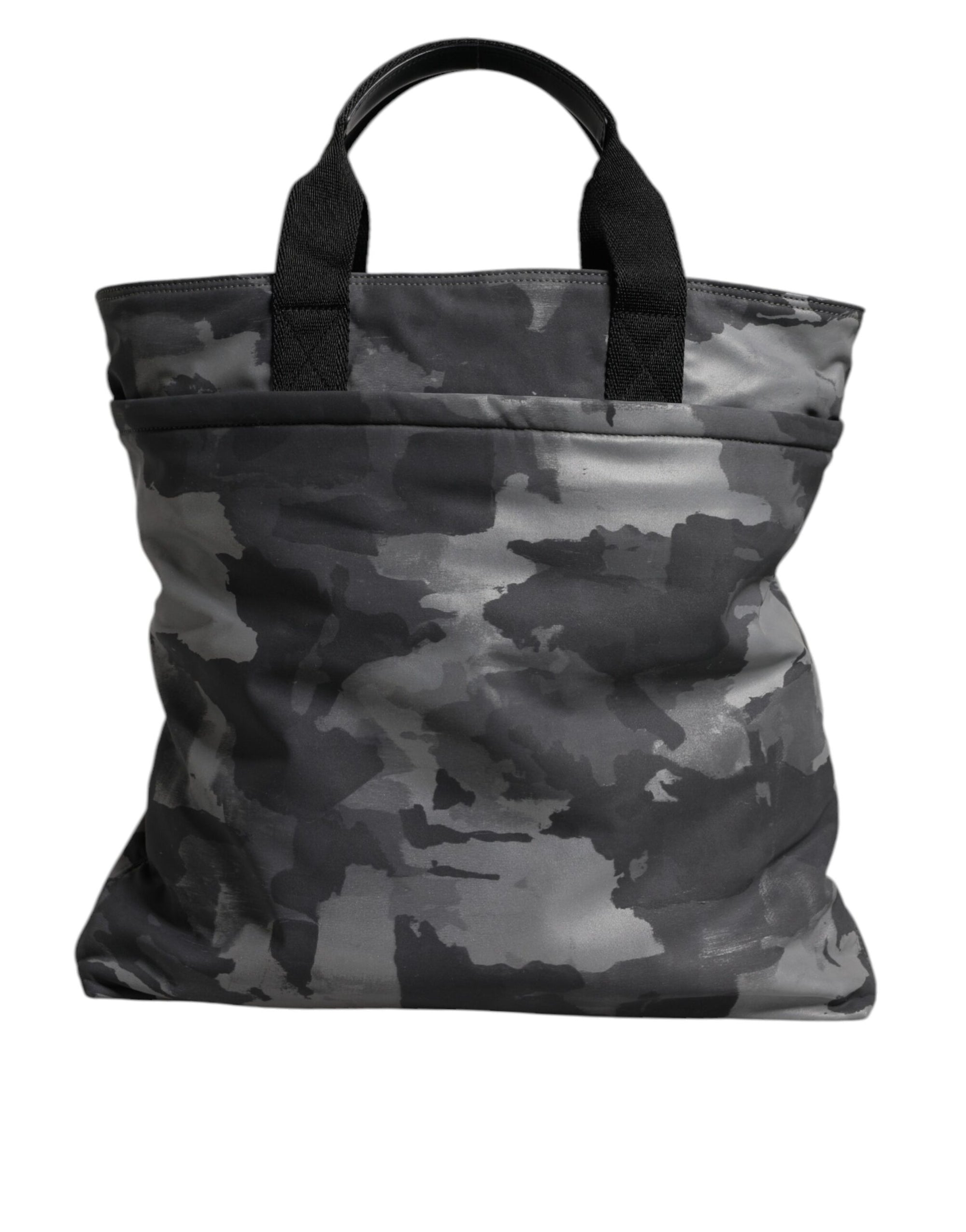 Sac fourre-tout en coton camouflage gris Dolce & Gabbana à compartiments multiples