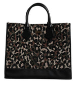 Sac cabas à bandoulière Dolce &amp; Gabbana multicolore motif léopard