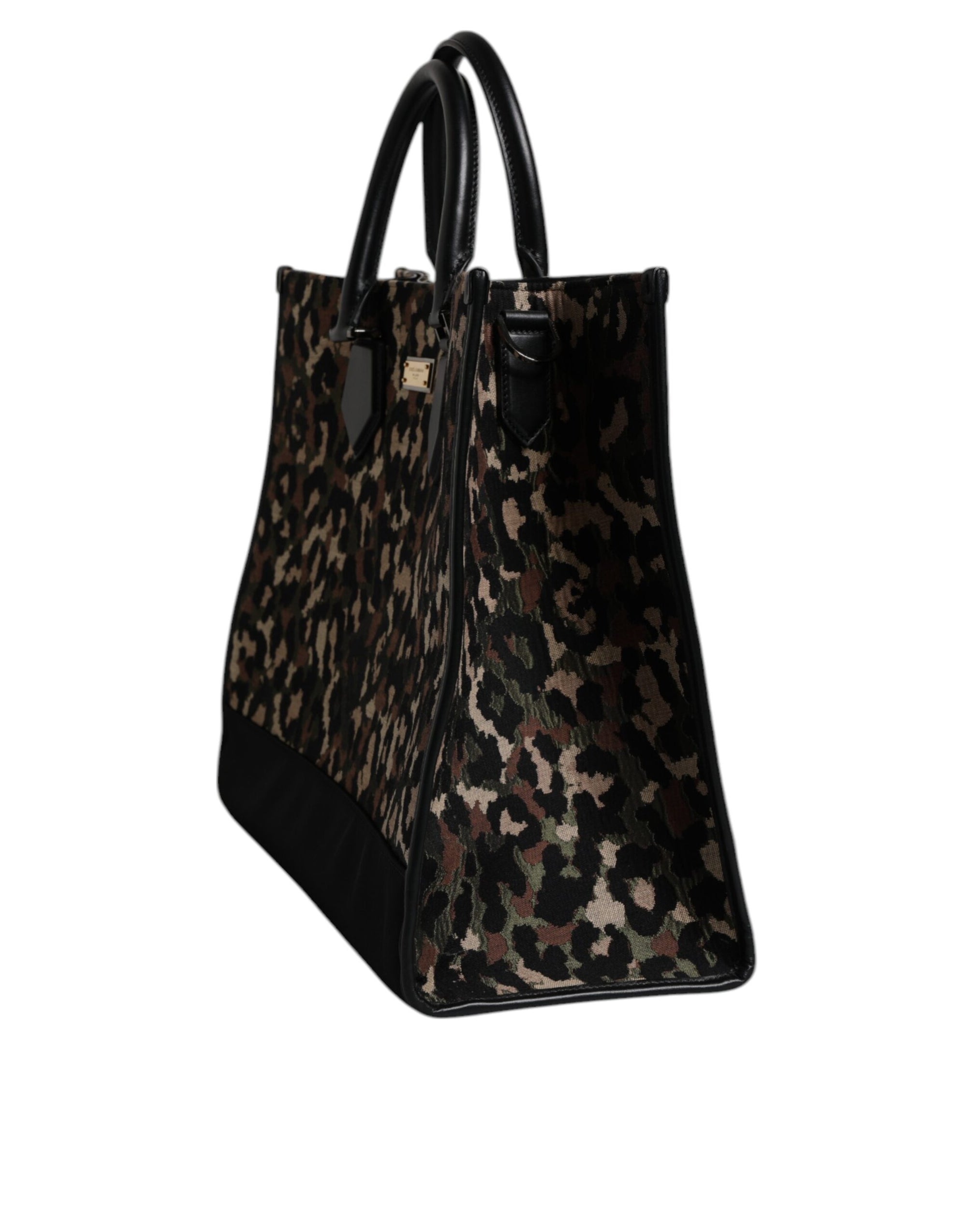Sac cabas à bandoulière Dolce &amp; Gabbana multicolore motif léopard