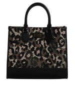 Sac cabas à bandoulière Dolce &amp; Gabbana multicolore motif léopard