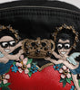 Dolce & Gabbana Black Nylon #DGFAMILY Embellished Backpack VULCANO Bag