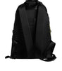 Dolce & Gabbana Black Logo Tape Polyamide School Travel Backpack Bag