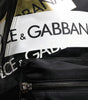 Dolce & Gabbana Black Logo Tape Polyamide School Travel Backpack Bag