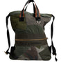 Dolce & Gabbana Military Green Patchwork Rucksack Backpack Bag