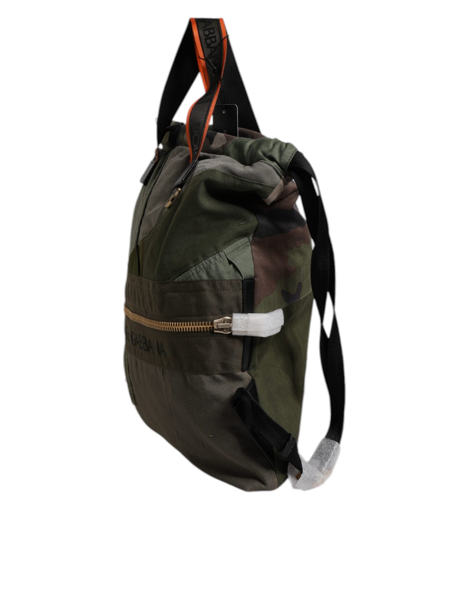 Sac à dos patchwork vert militaire Dolce & Gabbana