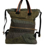 Sac à dos patchwork vert militaire Dolce & Gabbana