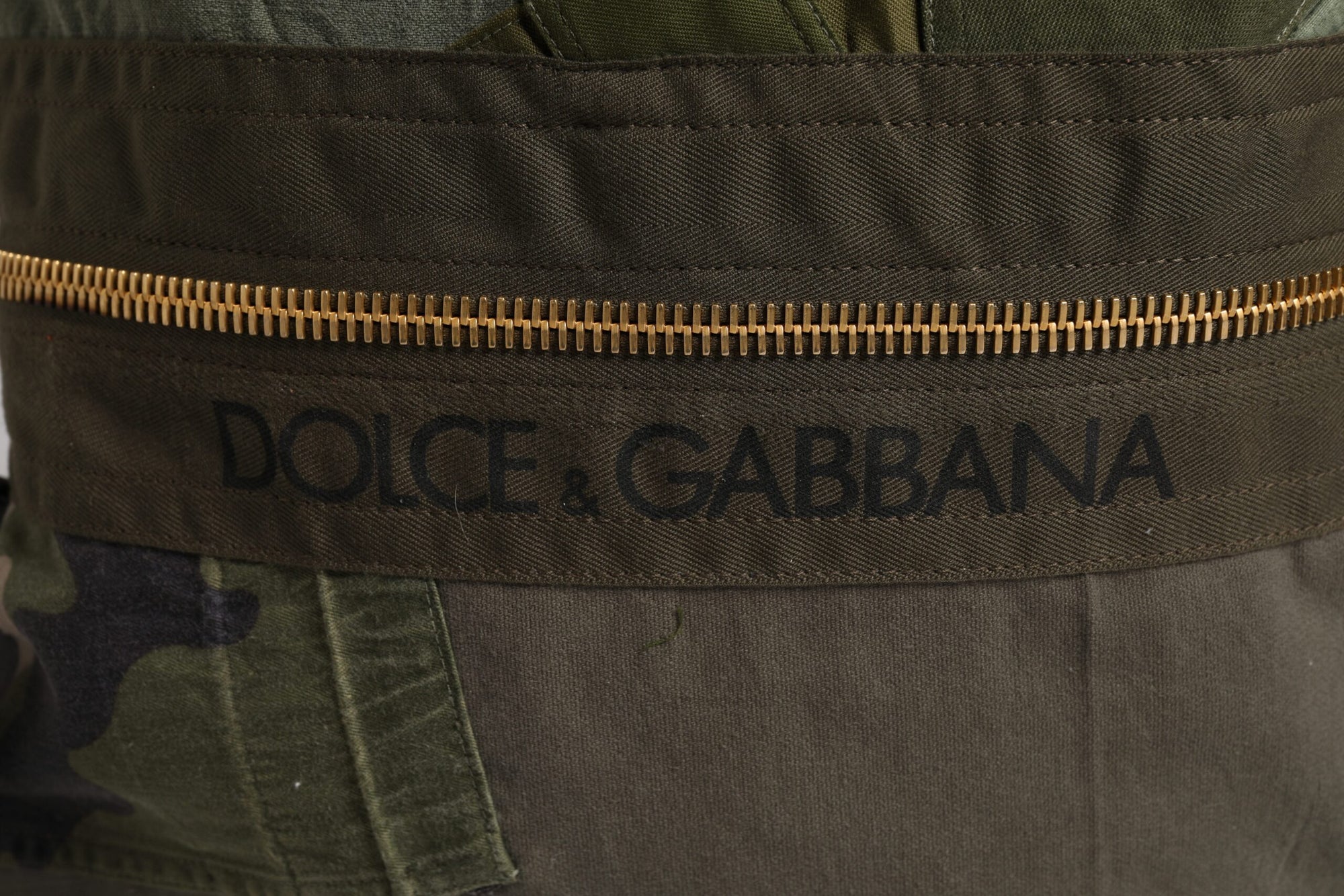 Sac à dos patchwork vert militaire Dolce & Gabbana