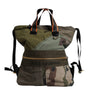 Dolce & Gabbana Military Green Patchwork Rucksack Backpack Bag