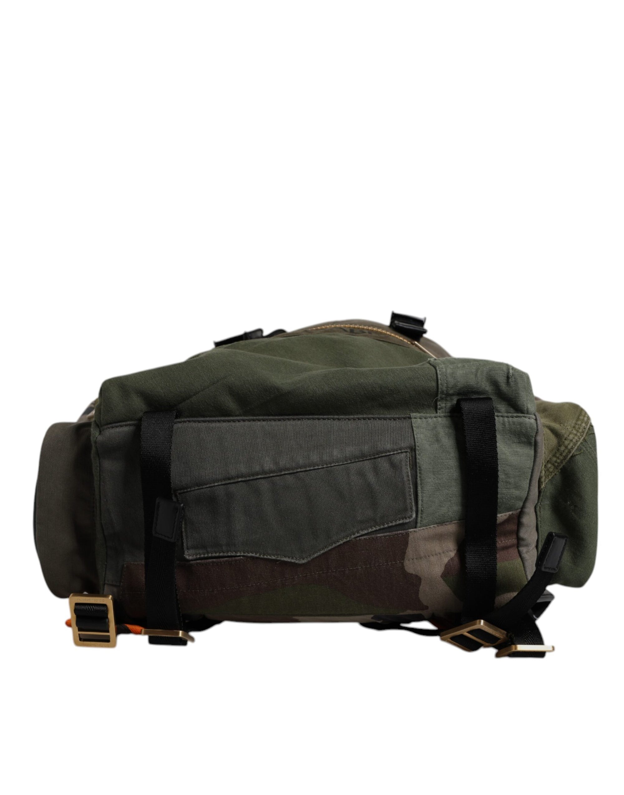 Sac à dos de voyage patchwork vert militaire Dolce & Gabbana