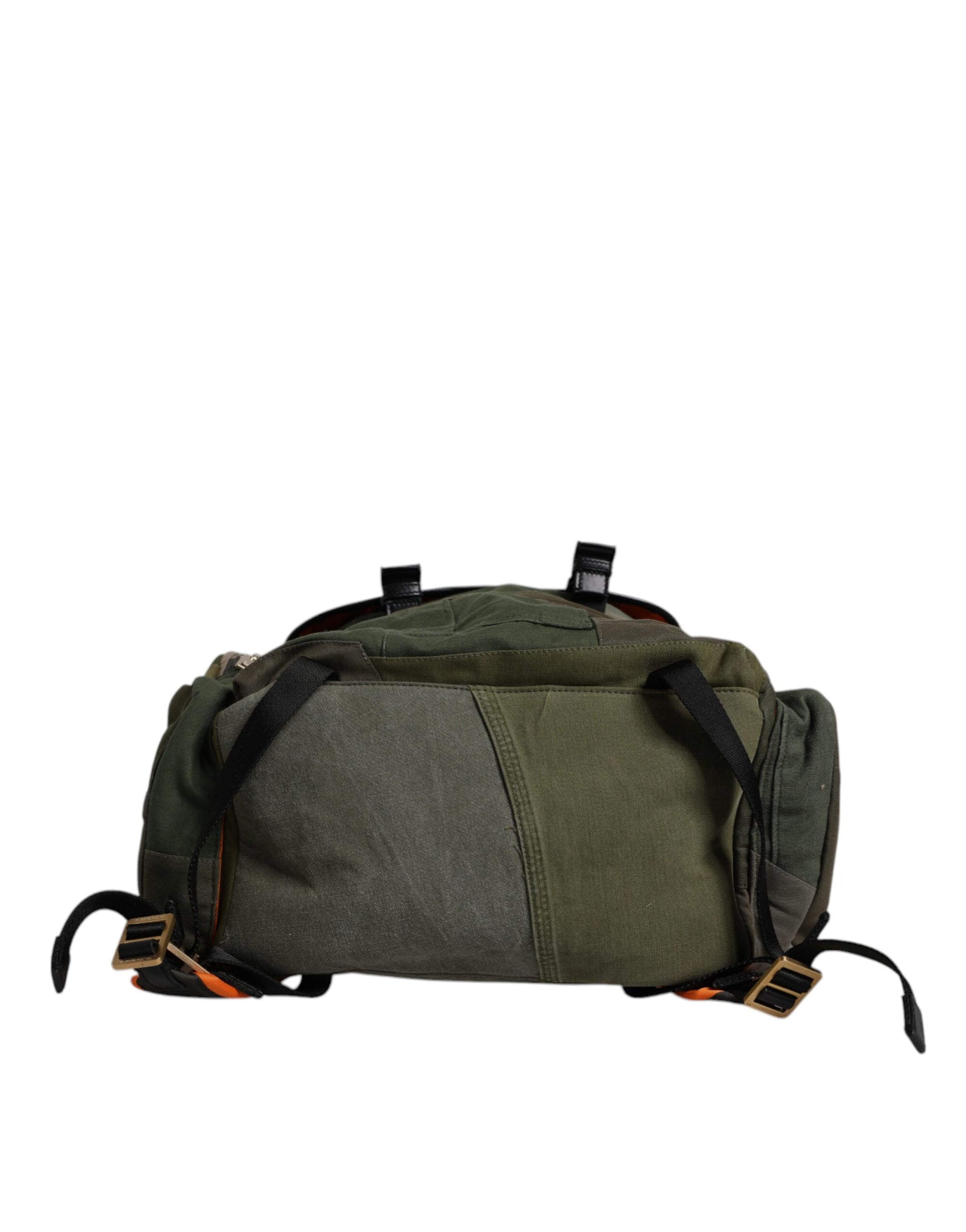 Sac à dos de voyage patchwork vert militaire Dolce & Gabbana