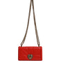 Dolce & Gabbana Red Quilted Devotion Crossbody Chain Phone Cover Bag
