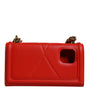Dolce & Gabbana Red Quilted Devotion Crossbody Chain Phone Cover Bag