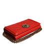 Dolce & Gabbana Red Quilted Devotion Crossbody Chain Phone Cover Bag