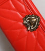 Dolce & Gabbana Red Quilted Devotion Crossbody Chain Phone Cover Bag