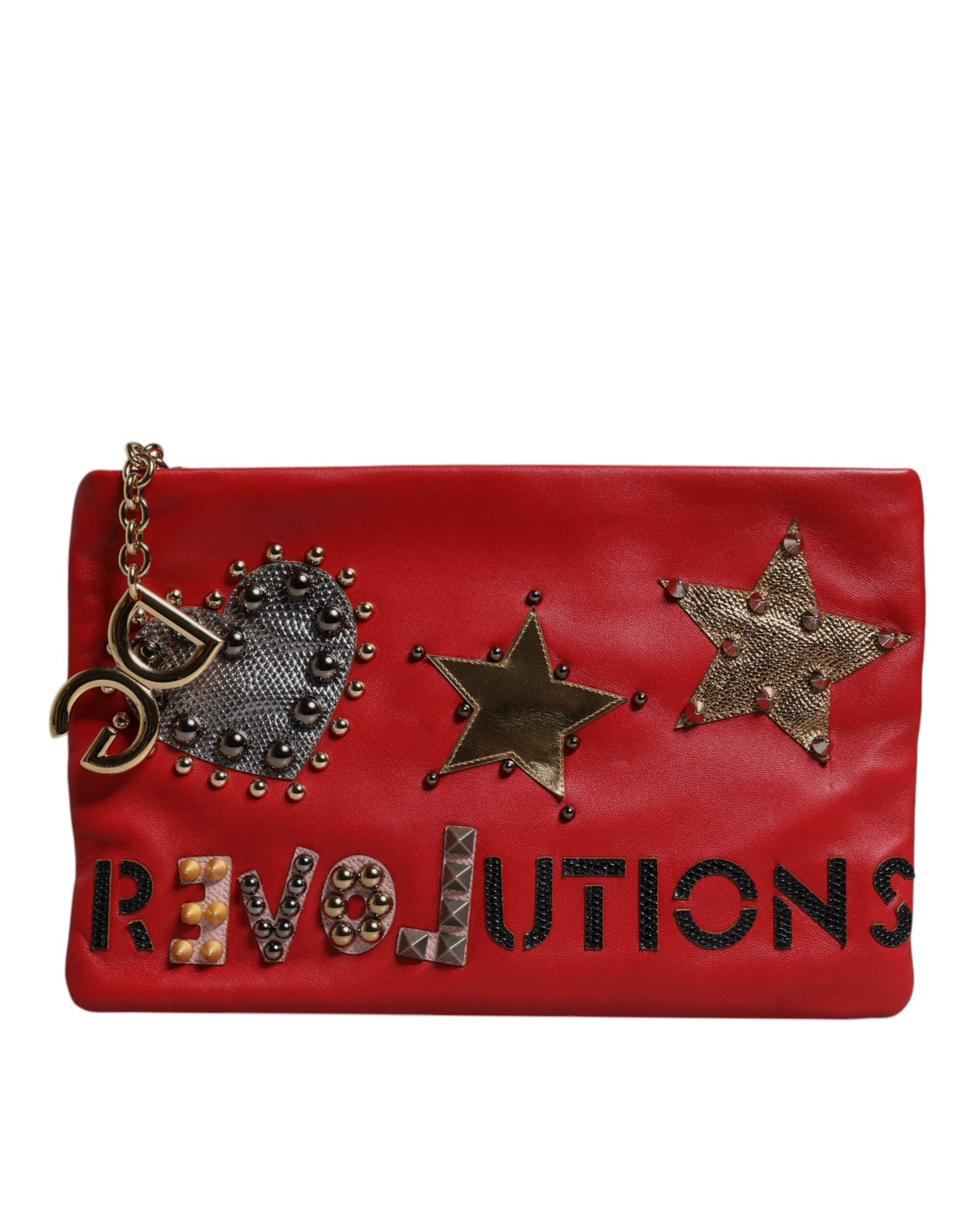 Pochette en cuir ornée Dolce &amp; Gabbana Red Revolutions