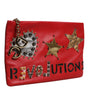 Pochette en cuir ornée Dolce &amp; Gabbana Red Revolutions