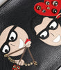 Pochette en cuir noir à ornements Dolce &amp; Gabbana #DGFamily