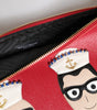Pochette en cuir ornée Dolce &amp; Gabbana rouge #DGFamily