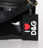 Dolce & Gabbana Black PVC Leather Pouch Shoulder Strap Bag