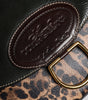 Dolce &amp; Gabbana Black Brown Leopard Leather Shoulder Strap Bag