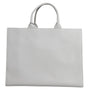 Dolce & Gabbana White Logo Print DG Daily Calfskin Shopping Tote Bag