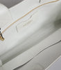 Dolce & Gabbana White Logo Print DG Daily Calfskin Shopping Tote Bag