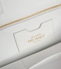 Dolce & Gabbana White Logo Print DG Daily Calfskin Shopping Tote Bag
