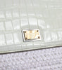 Dolce & Gabbana White Rafia Leather Top Handle Crossbody Bag