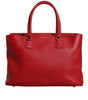 Dolce & Gabbana Red Calfskin Leather Logo Plaque Top Handle Bag